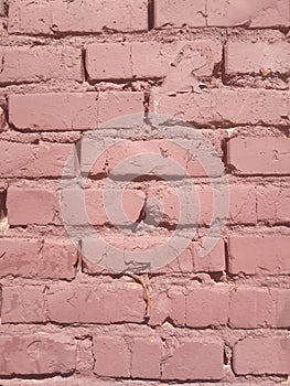 Old red brickwork background and texture