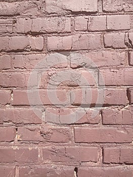 Old red brickwork background and texture