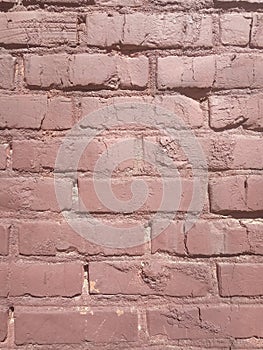 Old red brickwork background and texture