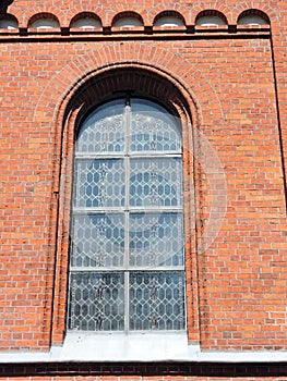 Old red church window , Lithuania