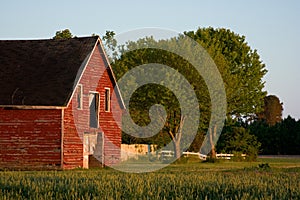 Old red country barn