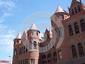 Old red courthouse front view