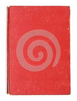 Old red cover book isolated