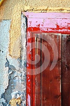 Old red door