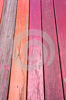 Old, red grunge wood vertical panels on a rustic barn