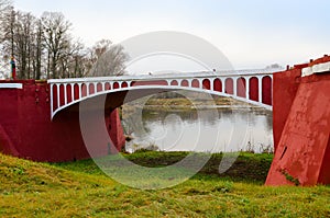 Old Red Humpbacked bridge 1927, Dobrush, Belarus