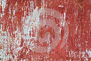 Old red metal with oxide photo