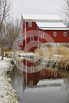 Old Red Mill on River