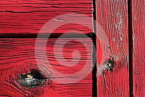 Old red painted wood wall texture. Abstract background and texture for design. photo