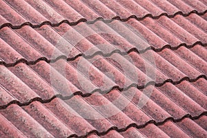 Old red roof tiles