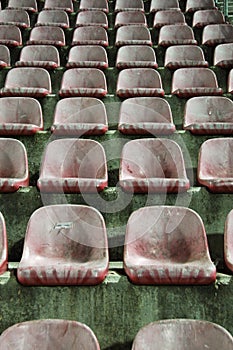 Old Red Stadium Chairs