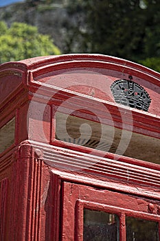 Old Red Telephone box in Gibraltar