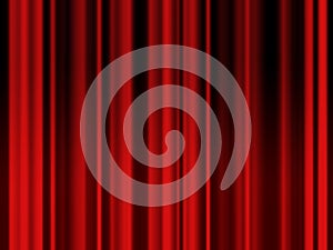 Old red theatre curtain