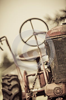 Old Red Vintage Tractor