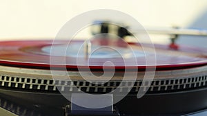 old Red vinyl record with clipping path.