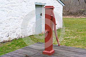 Old Red Well Pump