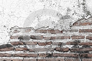 Old red and white brick wall texture