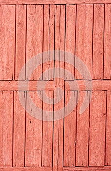 Old red wooden door