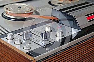 Old reel to reel tape player and recorder