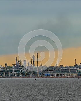 Old refinery long distant shot