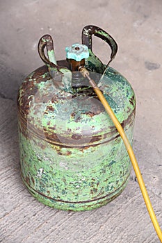 Old refrigerant tank