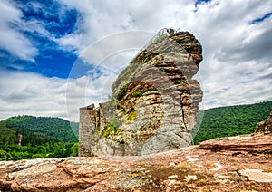 Old remainings of Chateau de Fleckenstein in eastern France