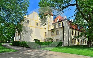 Old renaissance Krokowa castle in northern Poland.