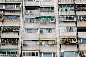 Old residential apartment building in Taipei, Taiwan