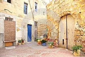 Old residential area of valetta malta