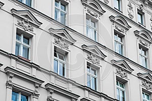 Old residential building facade - restored facade