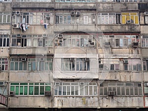 Old residential building in Hong Kong