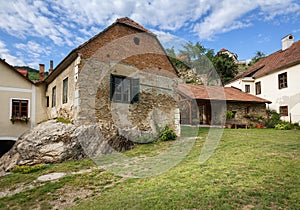 Old residential house on the rock. Weissenkirchen in der Wachau, Lower Austria.