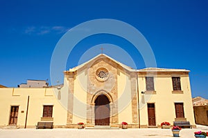 Old restored chapel in Marzamemi, Sicily (Italy)