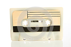 Old retro audio cassette tapes