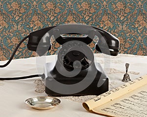 Old retro bakelite telephone