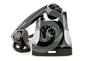 Old retro bakelite telephone.
