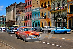 Old retro car in Havana, Cuba