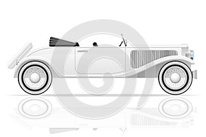 Old retro car vector illustration