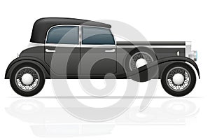 Old retro car vector illustration
