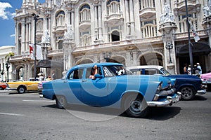 Old retro classic american car in Havana,Cuba - 5