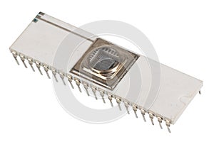 Old retro CPU microchip processor
