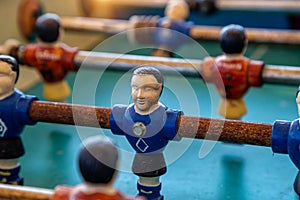 Old retro figures for playing table football