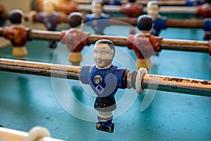 Old retro figures for playing table football