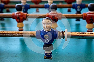 Old retro figures for playing table football