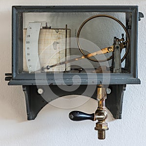 Old retro hygrometer weather station photo