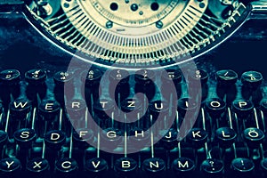 the old retro mechanical typewriter