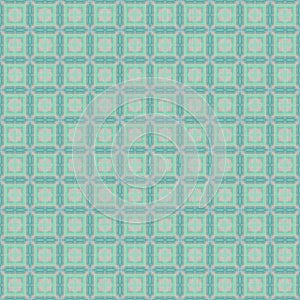 Old retro pale green yellow bent paper background with old tile pattern