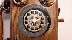 Old retro phone disk