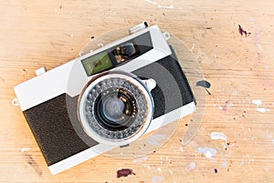 Old retro photo camera