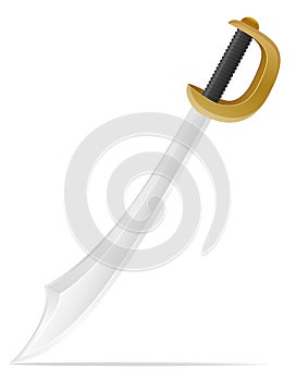 Old retro pirate sword vector illustration